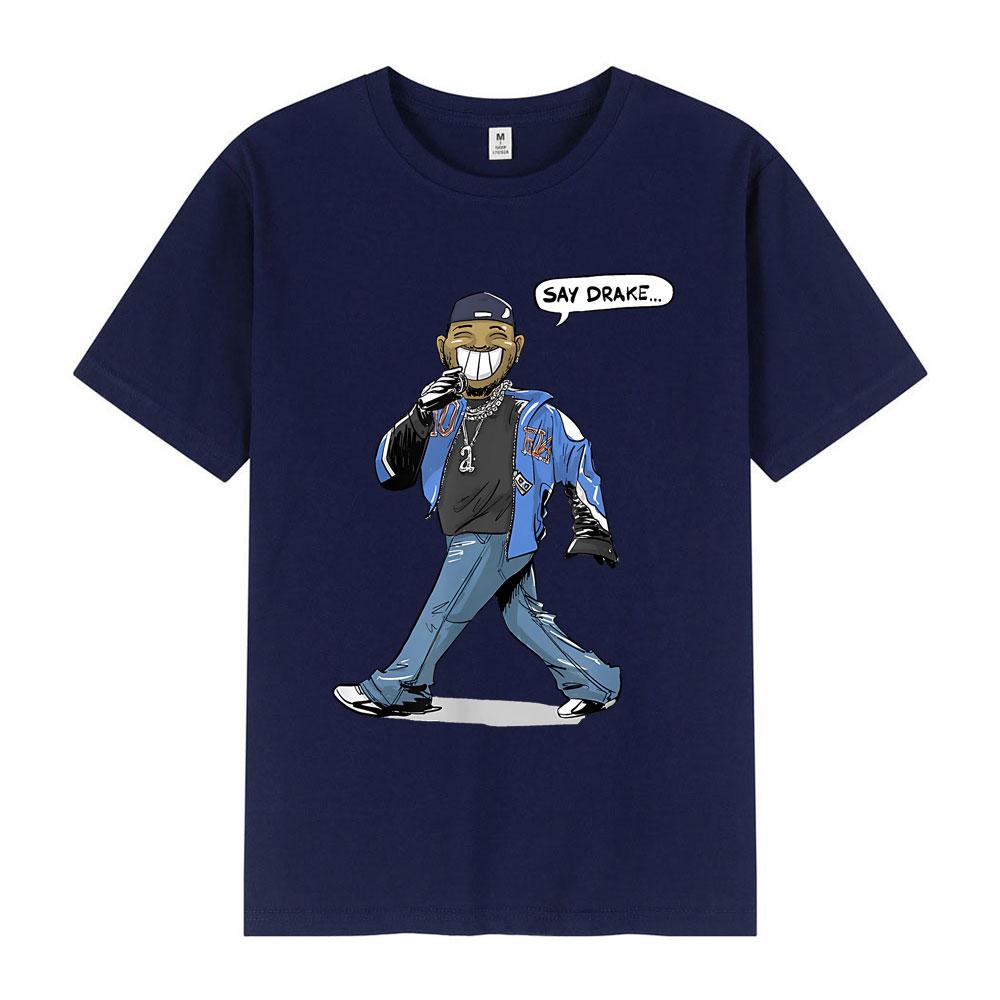 Кендрик Ламар Скажи Дрейк Смешная Мем Футболки Мужская Женская Мода Хип-Хоп Оверсайз Футболка Летняя Повседневная Хлопковая Свободная Футболка