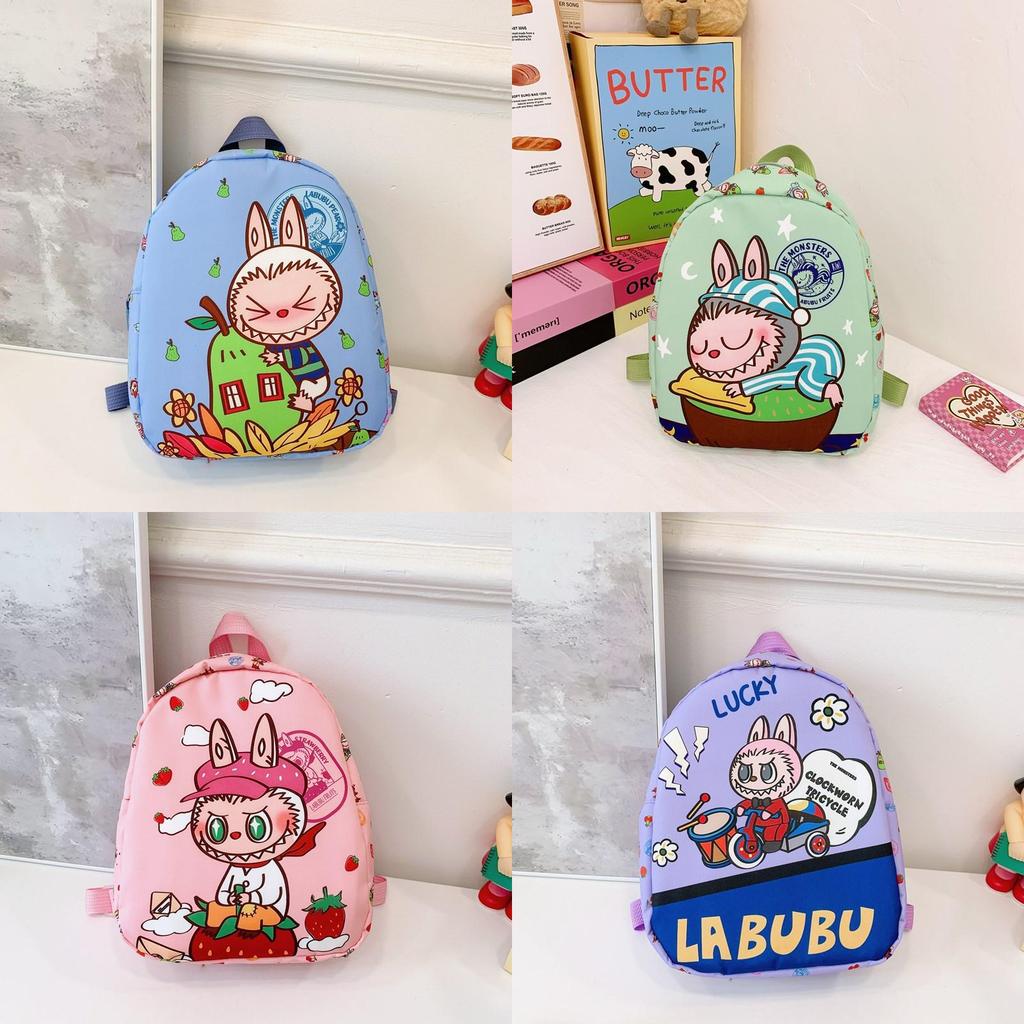 Labubu Cute Animal Cartoon Childrens Backpack With Polyester Lining For Daily Use In Preschool