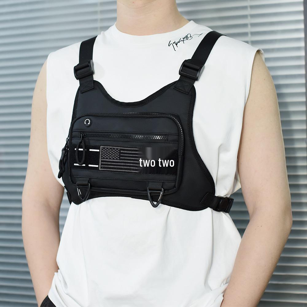 Мужская повседневная нагрудная сумка для велоспорта и пешего туризма - Функциональная сумка-жилет для бега и фитнеса