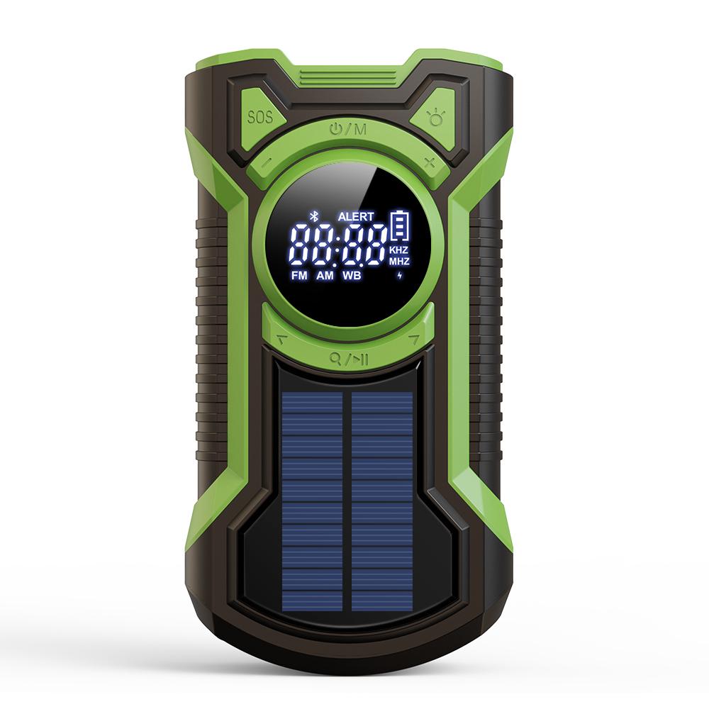 AM/FM/SW Bluetooth-динамик IP65 Водонепроницаемый пылезащитный портативный радиоприемник с ручным генератором Динамо-фонарик Солнечное радио