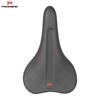 Comfortable Bicycle Saddle With Anti-Slip Groove PU Leather Surface Steel Mountain Bike Commuter