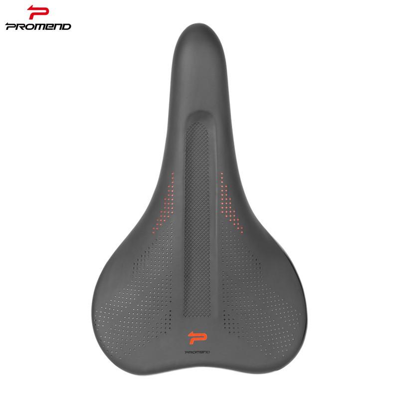 Comfortable Bicycle Saddle With Anti-Slip Groove PU Leather Surface Steel Mountain Bike Commuter