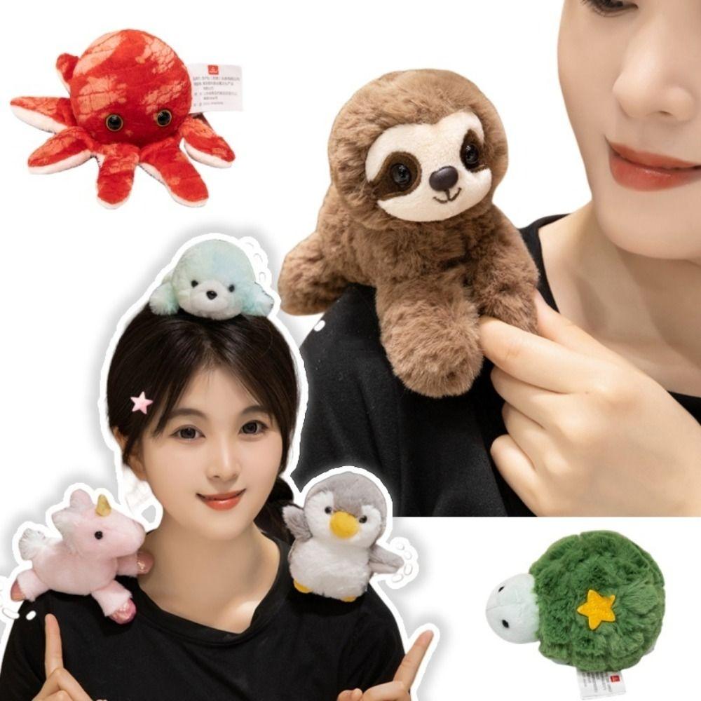 Octopus/Tiger Shoulder Plush Toy Panda Raccoon Magnetic Stuffed Toy School Party