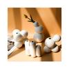 Modern Chinese Zen Ceramic Vase Bisque-Firing Spherical Combination Creative Flower Tabletop Vessel for Home Decor