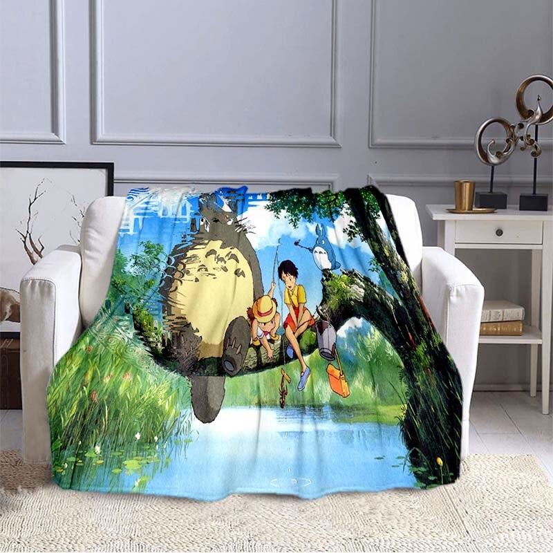 Японский Amime Тоторо Мой сосед Тоторо мультфильм 3D мягкое одеяло легкое фланелевое одеяло