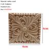 Vintage Unpainted Wood Carved Decal Corner Applique Frame For Home Furniture Wall Cabinet Door Decorative Wooden Miniature Craft
