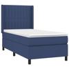 3131575 vidaXL Lit à sommier tapissier avec matelas Bleu 100x200 cm Tissu