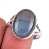Natural Labradorite Gemstone 925 Solid Sterling Silver Jewelry Ring Size 10 R0y83