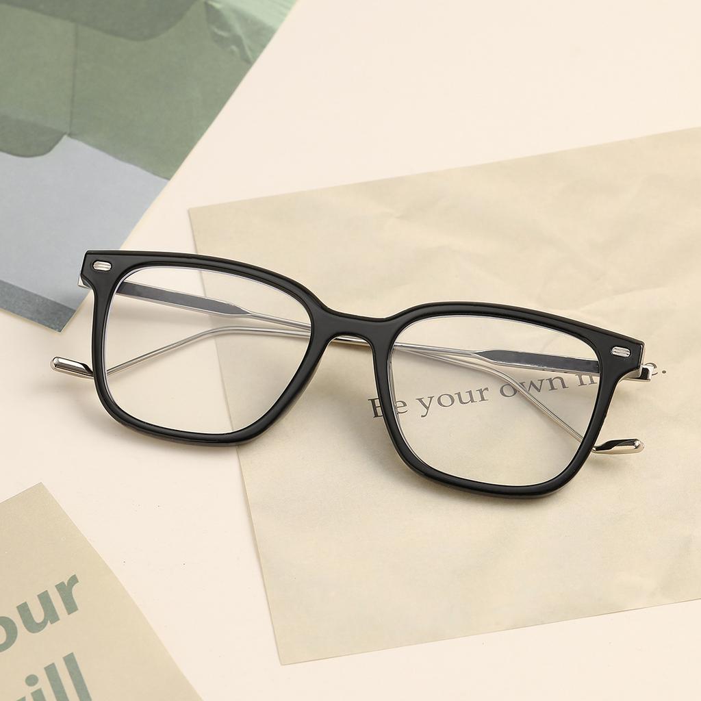Очки B316 Квадратные Большая оправа Полуметалл Персонализированные Корейская волна Плоское зеркало