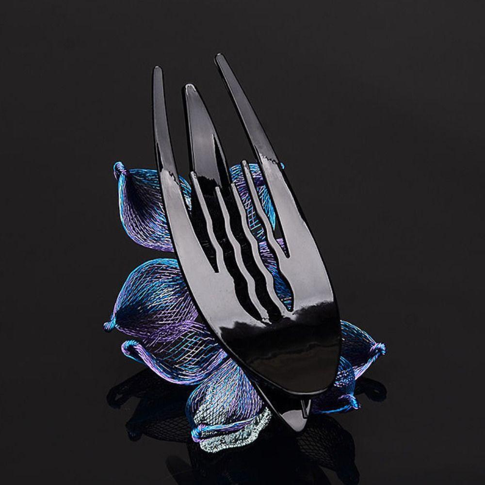 Korean Style Flower Hairclip Headdress Crystal Headdress Temperament Women Hairpin  for Mom