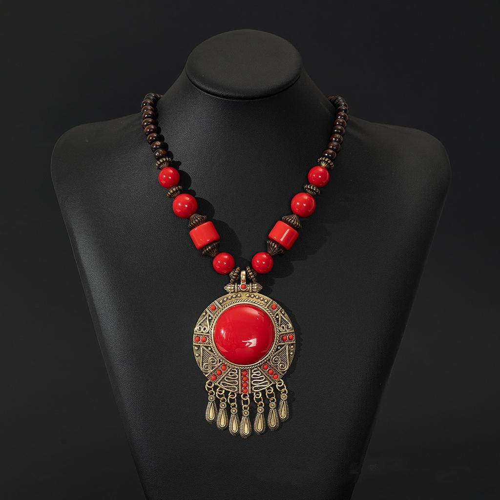 Винтажное богемное этническое ожерелье с кисточками из камня и каплей воды для женщин, цыганская цепочка, ювелирные изделия, аксессуары