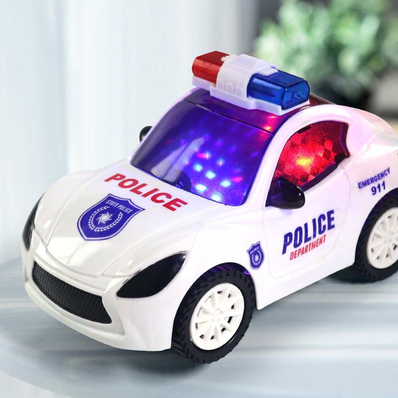 Electric Colorful Police Toy Car Universal Walking With Music Lights Children's Toy Car Boys And Girls Car