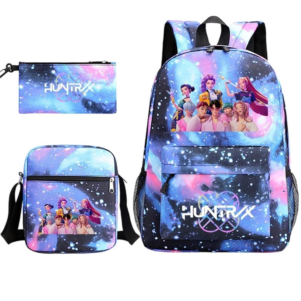 Girls Backpack College Style Large Capacity Lightweight Travel Backpack  Bag Three-Piece Set
