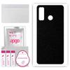 apgo Protective Skin Sticker for the Back Compatible with Tecno Camon 15, Wrap Film, Foil, Vinyl - Pattern Matte Black