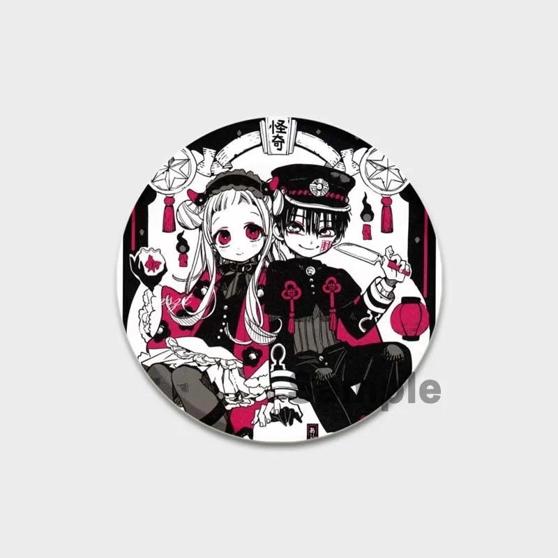 32/44/58 мм эмалевые булавки ручной работы, ювелирные аксессуары, аниме-брошь-булавка в виде унитаза Ханако-кун для одежды, украшения для рюкзака, значок для косплея