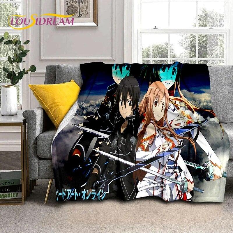 SAO роман мультфильм Sword Art Online одеяло, мягкое одеяло для дома, спальни, кровати, дивана, пикника, путешествия, офиса, одеяло, детское одеяло