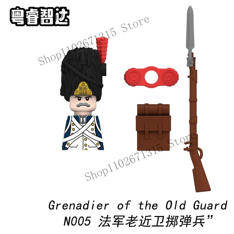Napoleonic Wars Military Soldiers Building Blocks British France Prussia Cavalry Army Russian Infantry Figures Bricks Kids Toys