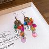 Round Shell Tassel Dangle Earrings Women Personality Design Commuting Drop Earring Trendy Charm New Jewelry Seaside Vacation A
