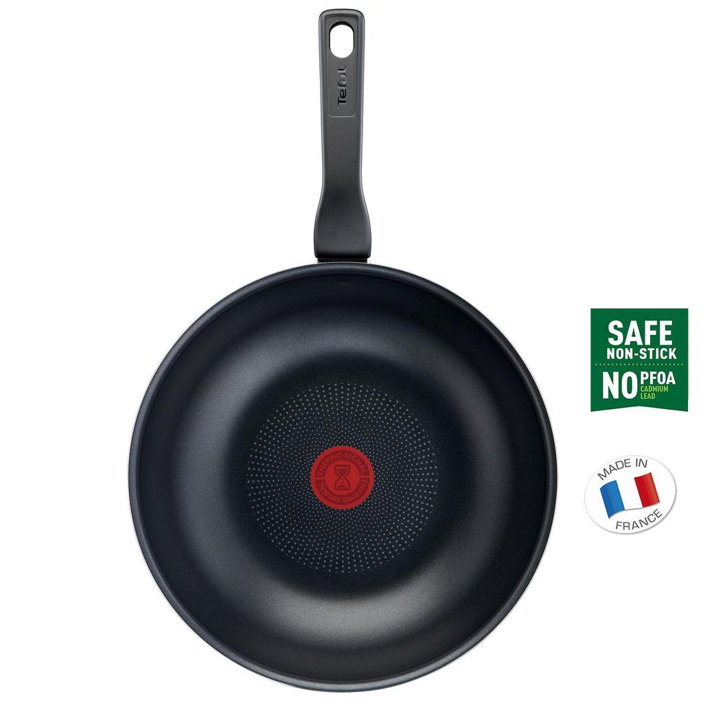 Tefal Сковорода-вок XL Force с титановым антипригарным покрытием (24см, 28см) Можно мыть в посудомоечной машине в духовке без PFOA Серый