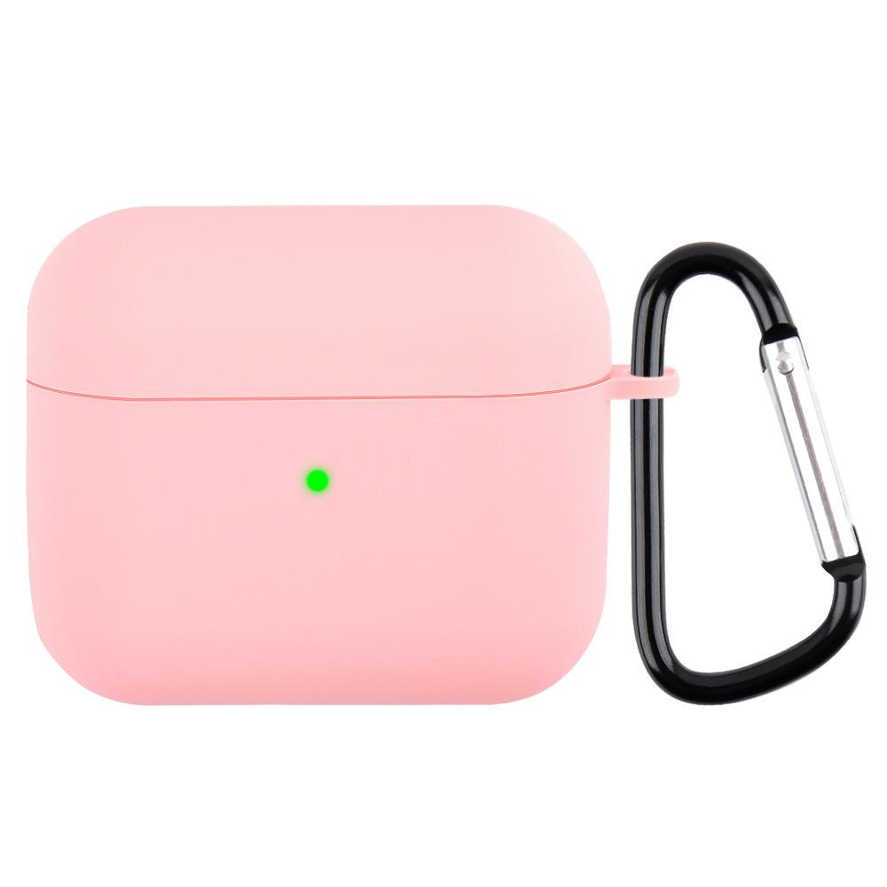 Подходит для AirPods 3 силиконовый однотонный чехол с пряжкой для наушников противоударный нескользящий защитный чехол портативный мягкий чехол
