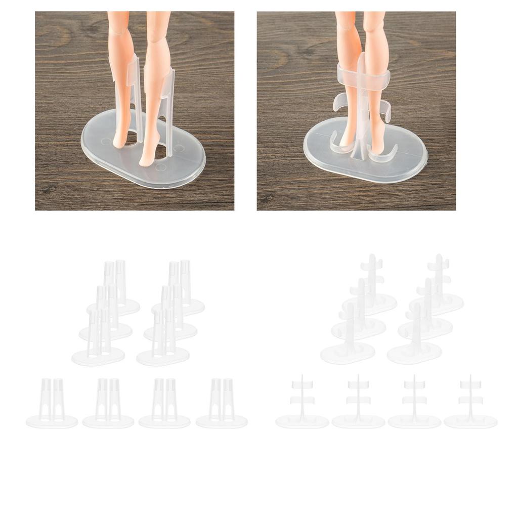 10pcs Plastic Transparent 12" Doll Stand Display Action Figure Show Leg Holder for 30cm Dolls,