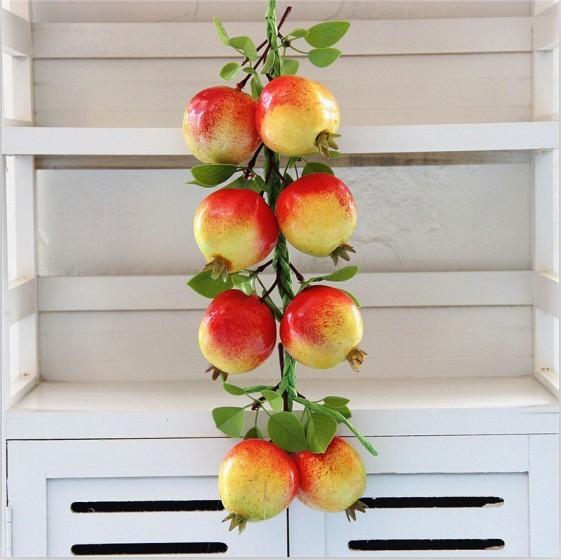 Fruit And Vegetable Decorative String Set For Restaurant Wall Decor With Colorful Artificial Veggies And Fruits
