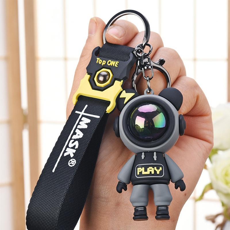 Высококачественный силиконовый брелок-кольцо в виде космонавта