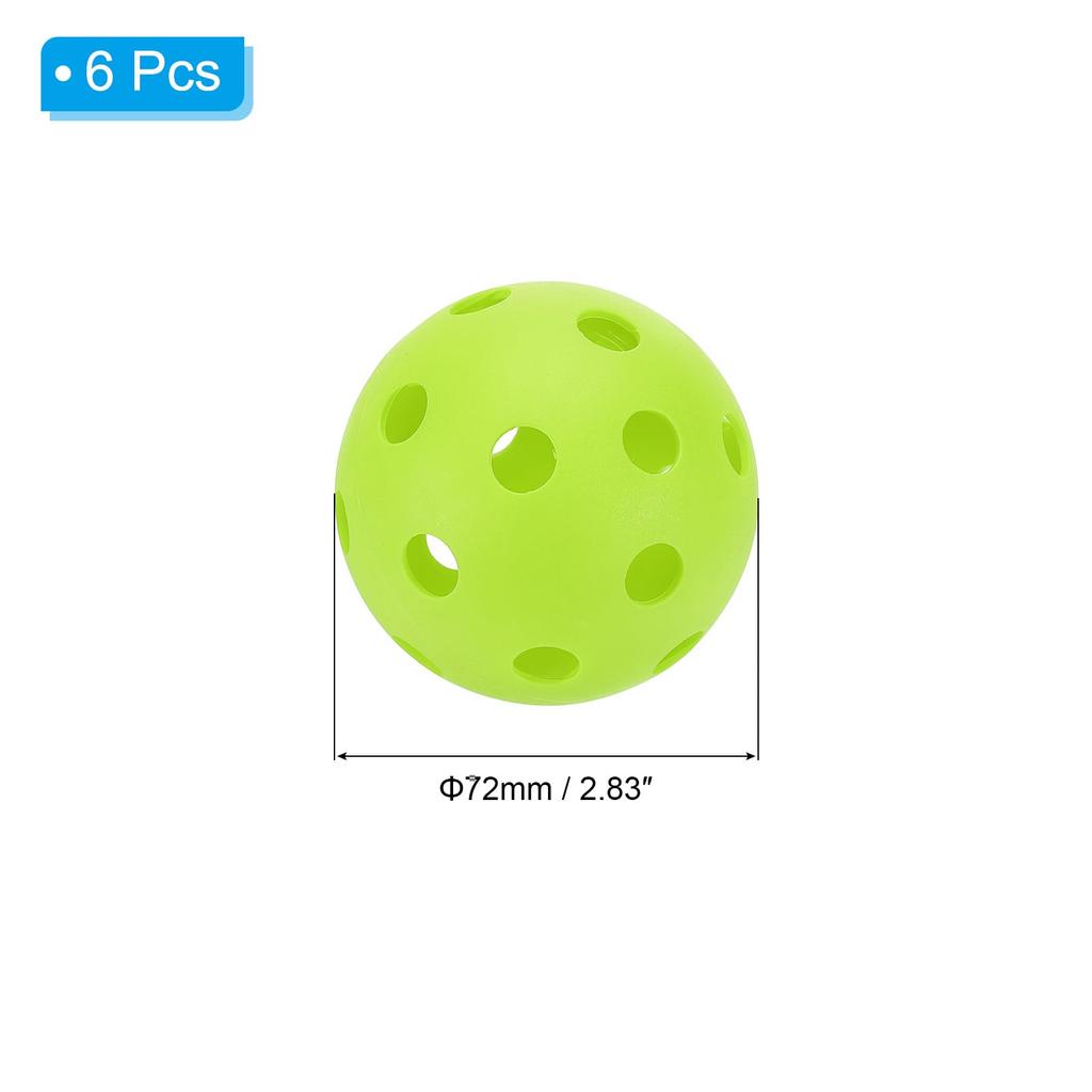 PATIKIL Golf Practice Pack of 72mm Limited Flight Plastic Golf Training Hollow Airflow Golf Balls for Driving Range Swing for Pets Balls, 6, Balls,