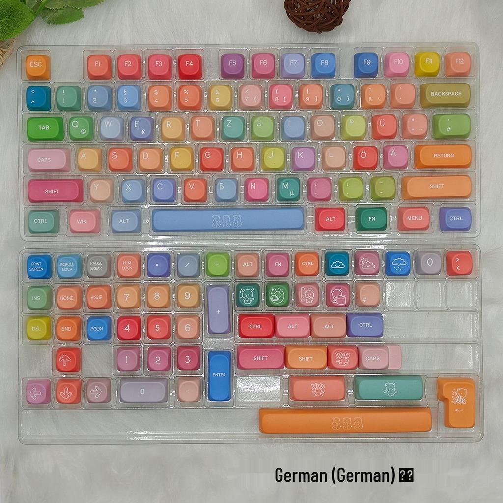 MOA Profile Gummy Bear PBT Двухцветная Сублимационная Непрозрачная Кастомная Клавиша для Механических Клавиатур