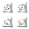 Polyester Pillowcase Simple and Fresh Xiaohua Home Furnishing 26 English Letter Printed Waist Cushion Pillowcase