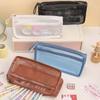 Double-layer Gift Stationery Storage Bag Pencil Case Pen Bag Desktop Organizer Pencil Box