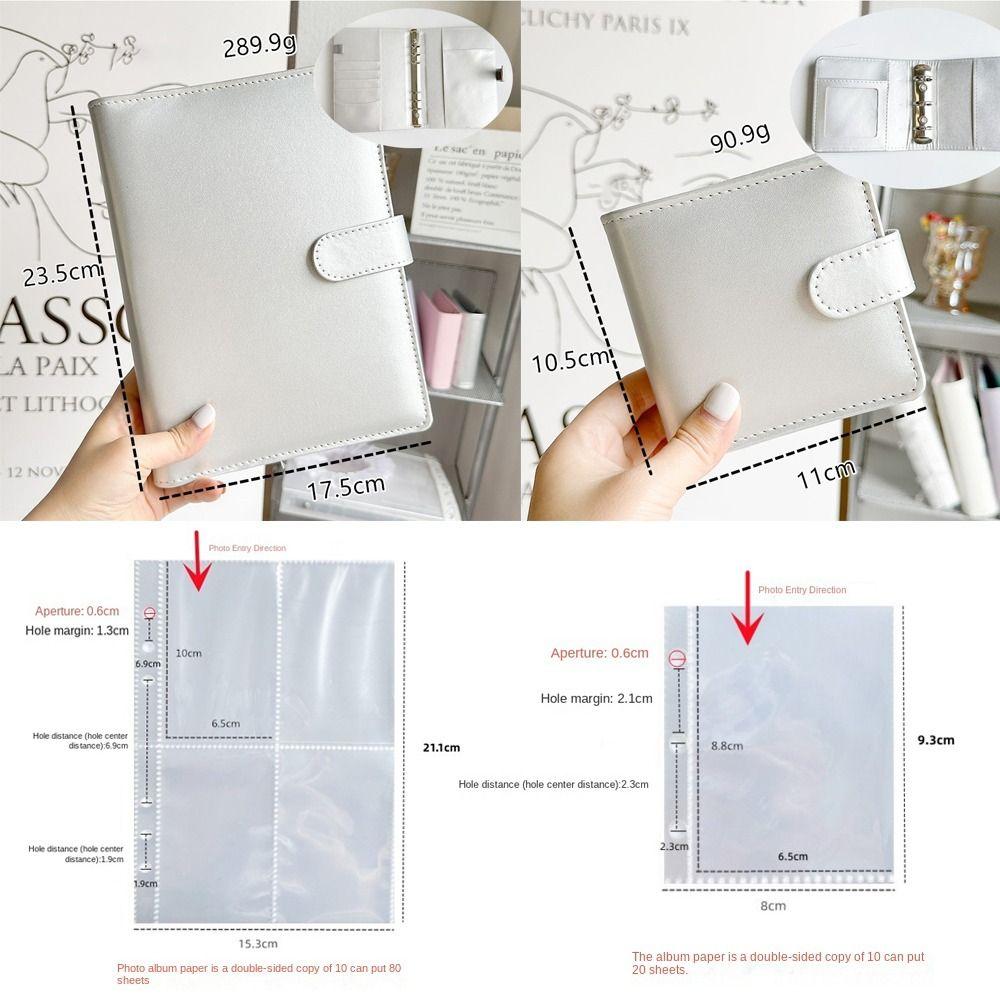 Новый ПУ Фотоальбом Серебристый Цвет На Разъемных Листах Держатель Фотокарточек Устойчивый к Износу Водонепроницаемый Держатель Карточек для Идола Маленькая Карточка