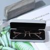 Men Women Iron Leather Hard Portable Reading Glasses Box Spectacle Cases Eyeglass Case Glasses Case