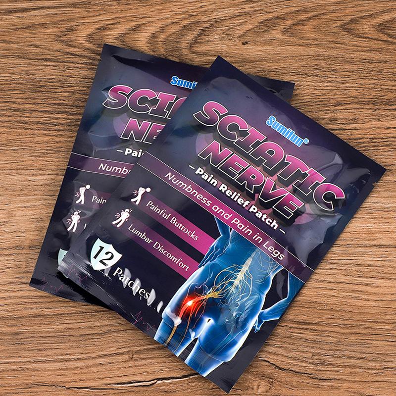 12 шт., пластырь для облегчения боли в нервах ишиаса, нагревательный пластырь, бальзам для тела, меридианы, пластырь