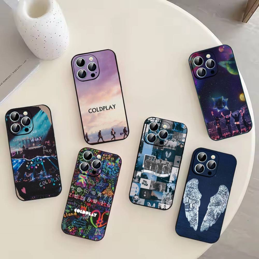 Чехол для телефона Band C-Coldplay крутой Для iPhone 17, 16, 15, 14, 13, 12, 11 Plus, Pro Max, Другие Мягкий Черный Чехол