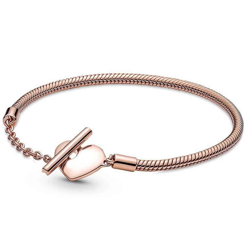 Оригинальная застежка «Падающая звезда» с Т-образной застежкой, браслет-цепочка «змея», подходит для ювелирных изделий из стерлингового серебра 925 пробы с бусинами