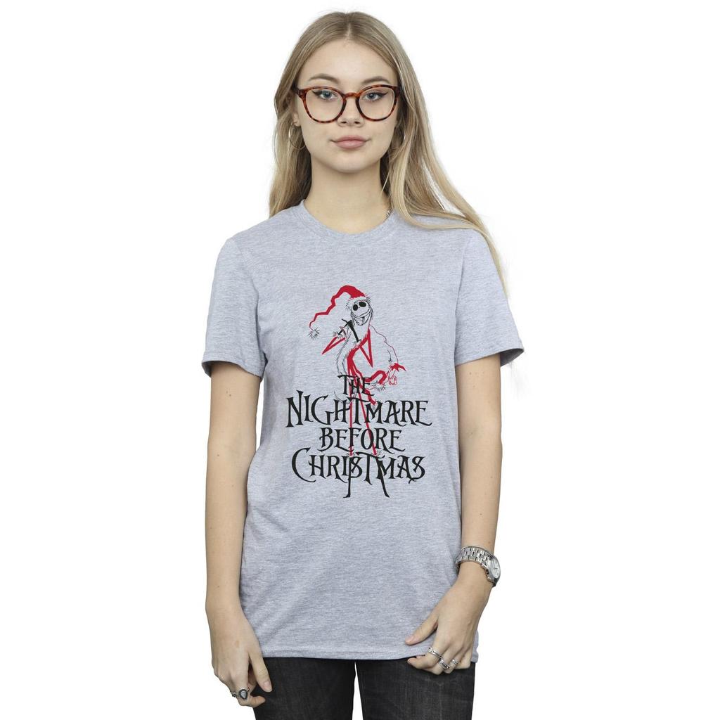 Disney Womens/Ladies The Nightmare Before Christmas Santa Cotton Boyfriend T-Shirt