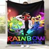 Триллер Милый R-Rainbow Friends Игра Мягкое Фланелевое Плед-Одеяло, Уютное Теплое Одеяло для Кровати, Дивана, Гостиной, Пикника, Домашнего Декора