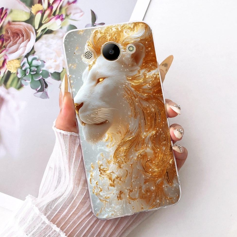 Casing For Huawei Y3 2018 Cover For Huawei Y3 2017 Case Aesthetic Luxury Cute Cat Fashion Butterfly Funny Painted Casing