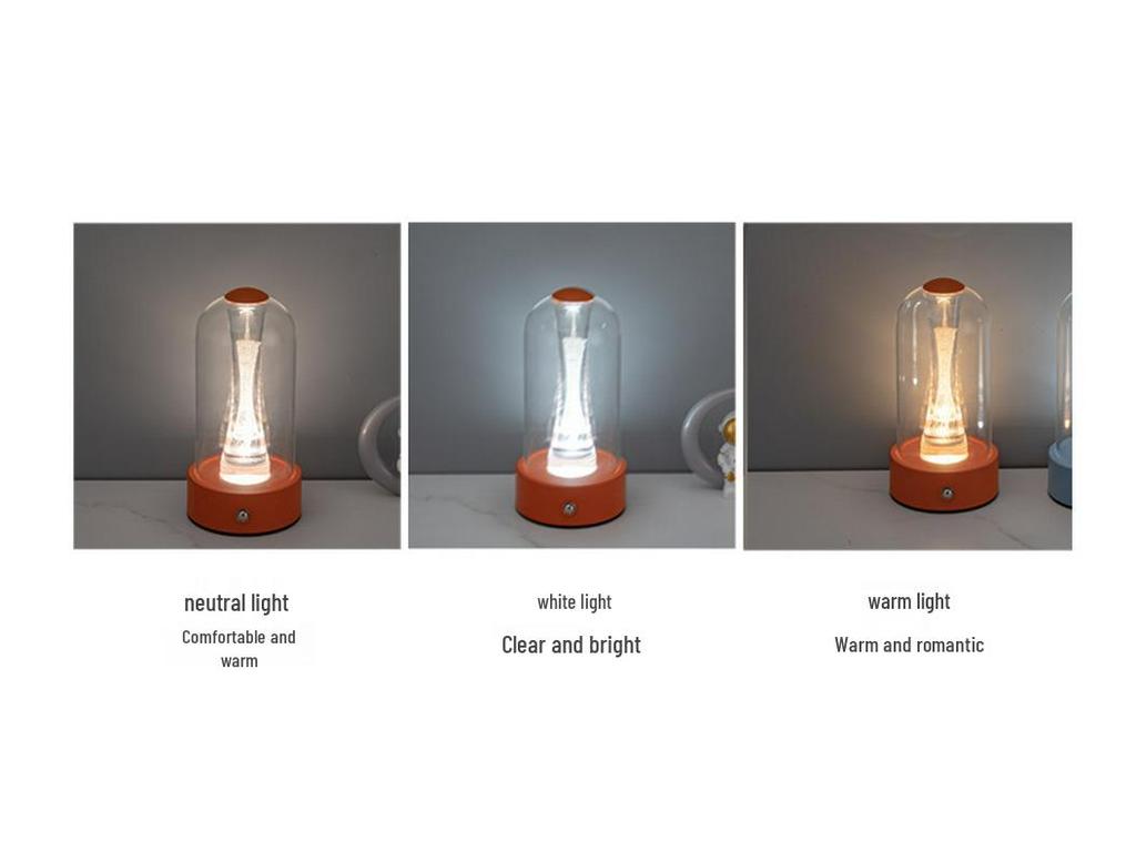 Акриловый кованый ночник: Элегантная настольная лампа для отелей, кафе и спален