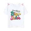 Promoted To Big Sister Printed Baby Announcement Shirt Kids TShirt Children Short Sleeve Tops Girls Tee Shirts Summer Clothes