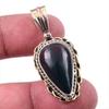 Natural Bloodstone Gemstone 925 Solid Sterling Silver TwoTone Pendant 1.50" U7a46