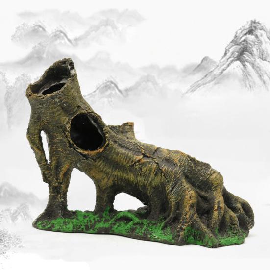 Пещера для нереста Изысканная работа Невыцветающая Экологически чистая Высокая имитация Многоразовое декоративное украшение Натуральный аквариум