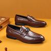 2025 прямые продажи кожаная модная повседневная ленивая обувь на одной педали бини лоферы повседневная мужская кожаная обувь