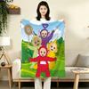 1PC Teletubbies Patterned Flannel Blanket Suitable For All Seasons For Home Decor Warmth And Comfort Gifts Holiday Present