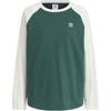 Originals Adi Color Color Block Loose Fit Long Sleeve Crew Neck T-Shirt Women Tops Green JM8050