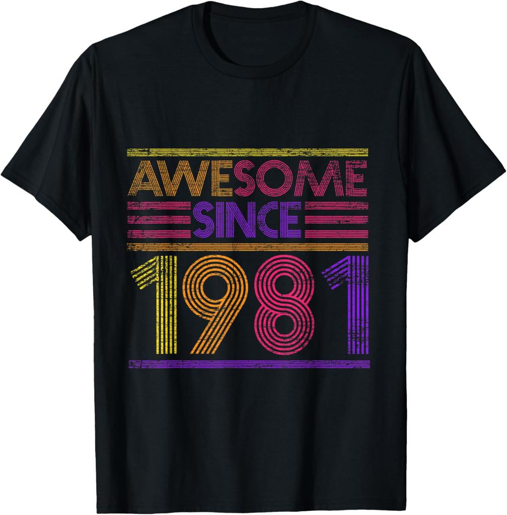 Classic 45 Birthday Decorations Unisex 45yr 1981 45th Birthday TShirt Gifts for Unisex Women Vintage Clothes Tops Graphic Tee