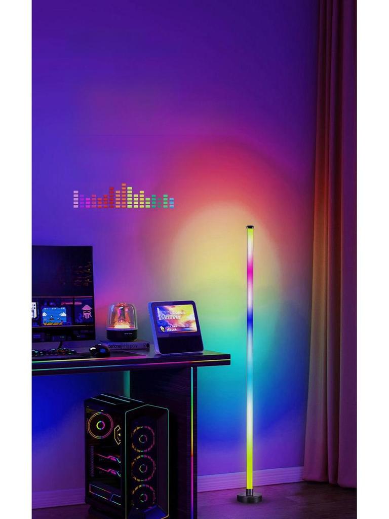 RGB Fantasy Color Corner Floor Lamp with Music Rhythm for Gaming and Living Spaces