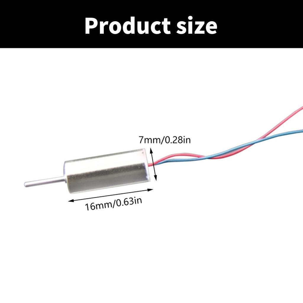 2PCS Remote Control Helicopter 7X16MM Motor High Speed Coreless Motors Replacement For Model Aircraft with High Torque