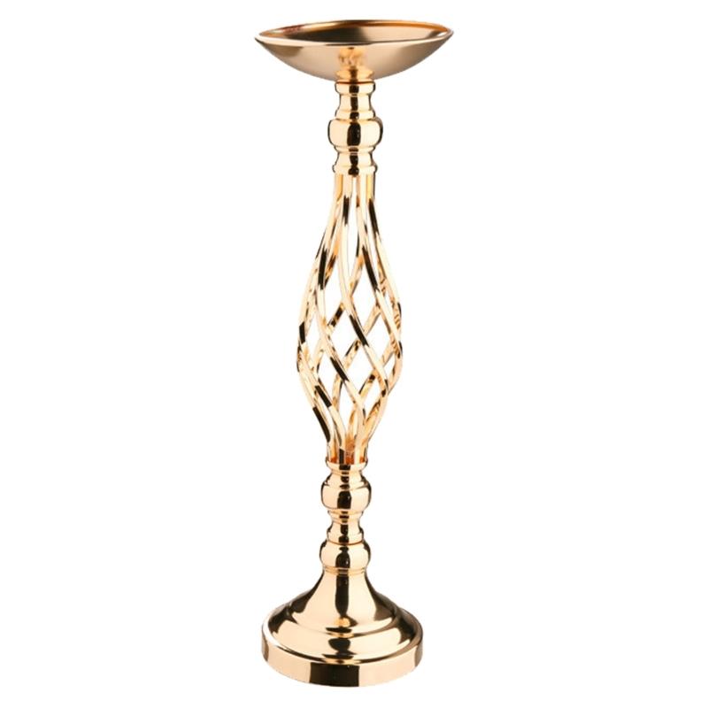 Металлическая подставка для цветочной композиции, свадебные центральные элементы с цветами, элегантная ваза для цветов, канделябр, подсвечники для домашнего декора